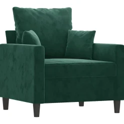 vidaXL Fauteuil 60 cm fluweel donkergroen
