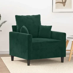 vidaXL Fauteuil 60 cm fluweel donkergroen
