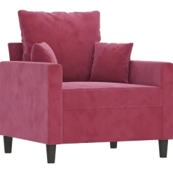 vidaXL Fauteuil 60 cm fluweel wijnrood
