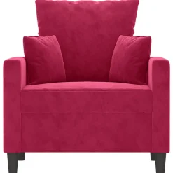 vidaXL Fauteuil 60 cm fluweel wijnrood
