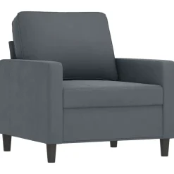vidaXL Fauteuil 60 cm fluweel donkergrijs