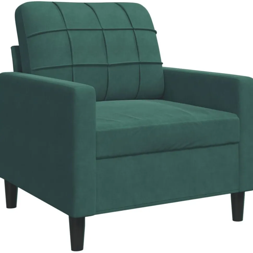 vidaXL Fauteuil 60 cm fluweel donkergroen