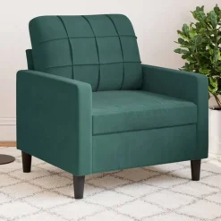 vidaXL Fauteuil 60 cm fluweel donkergroen