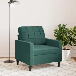 vidaXL Fauteuil 60 cm fluweel donkergroen