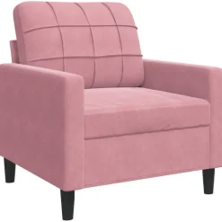 vidaXL Fauteuil 60 cm fluweel roze