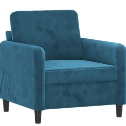 vidaXL Fauteuil 60 cm fluweel blauw