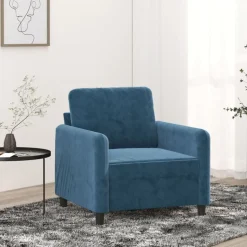 vidaXL Fauteuil 60 cm fluweel blauw