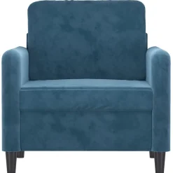 vidaXL Fauteuil 60 cm fluweel blauw