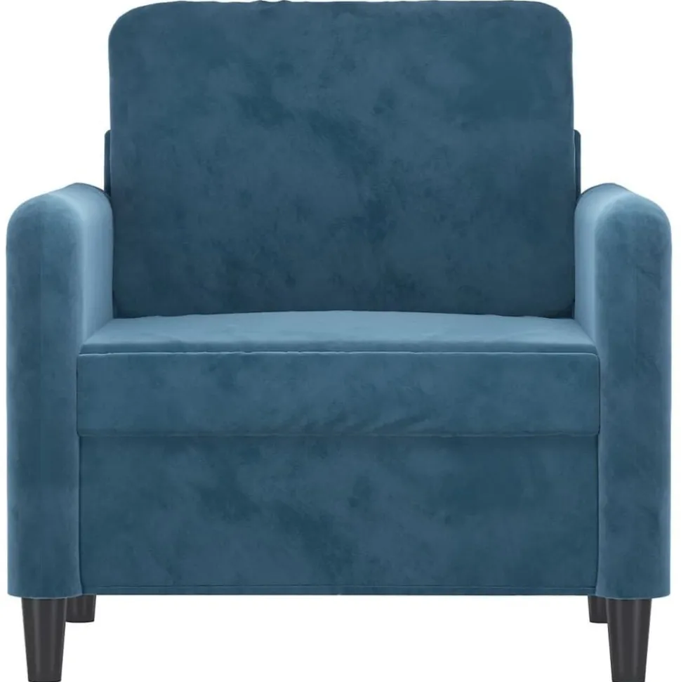 vidaXL Fauteuil 60 cm fluweel blauw