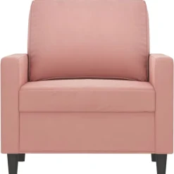 vidaXL Fauteuil 60 cm fluweel roze