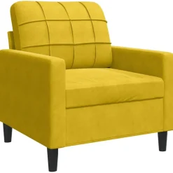 vidaXL Fauteuil 60 cm fluweel geel