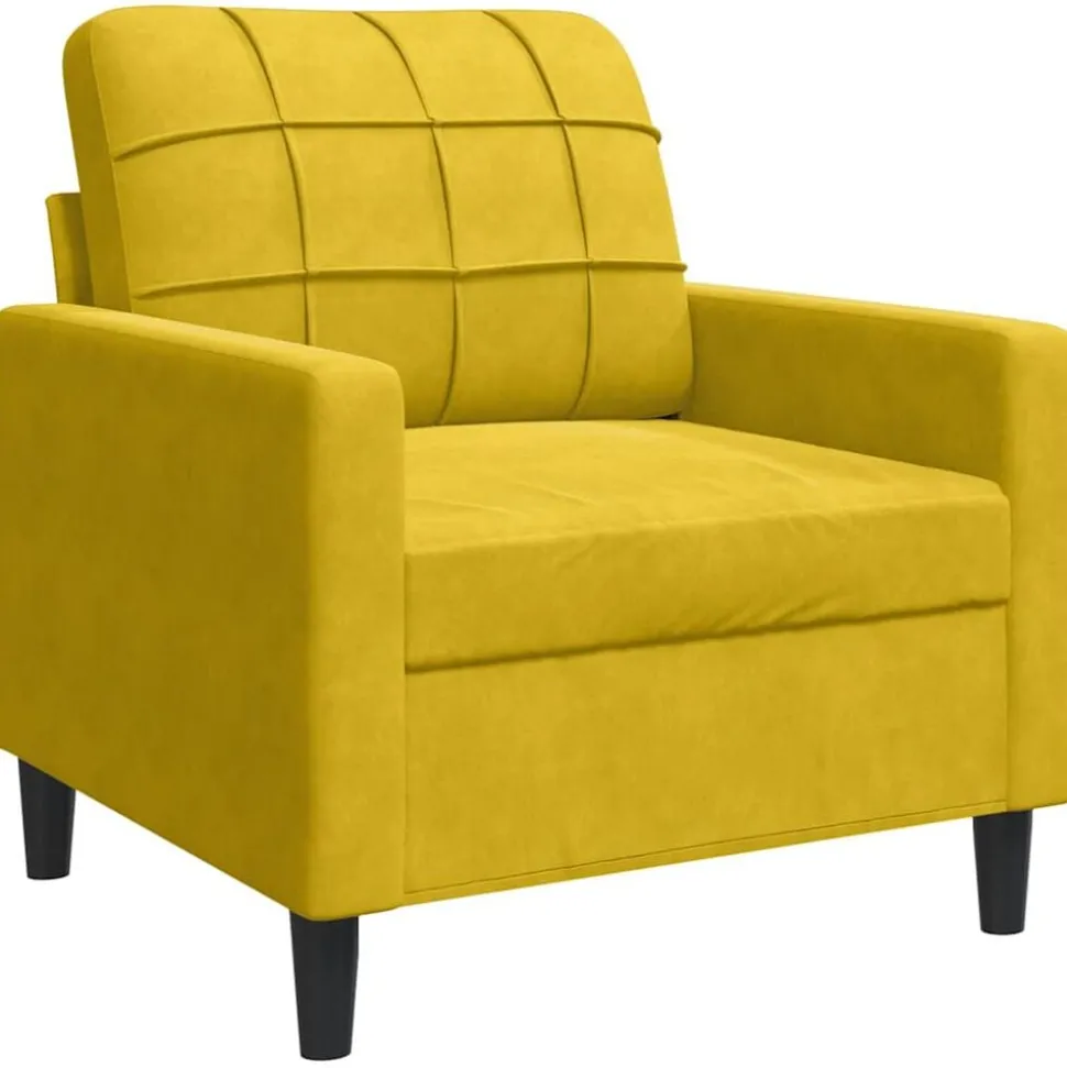 vidaXL Fauteuil 60 cm fluweel geel