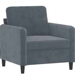 vidaXL Fauteuil 60 cm fluweel donkergrijs