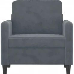 vidaXL Fauteuil 60 cm fluweel donkergrijs