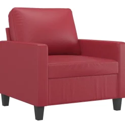 vidaXL Fauteuil 60 cm kunstleer wijnrood