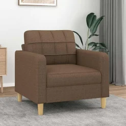 vidaXL Fauteuil 60 cm stof bruin