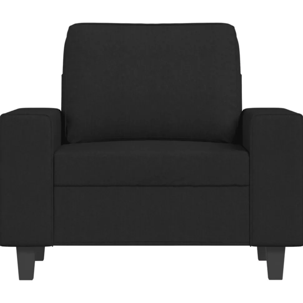 vidaXL Fauteuil 60 cm stof zwart