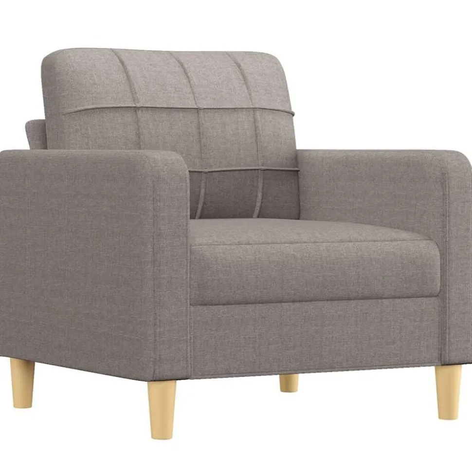 vidaXL Fauteuil 60 cm stof taupe