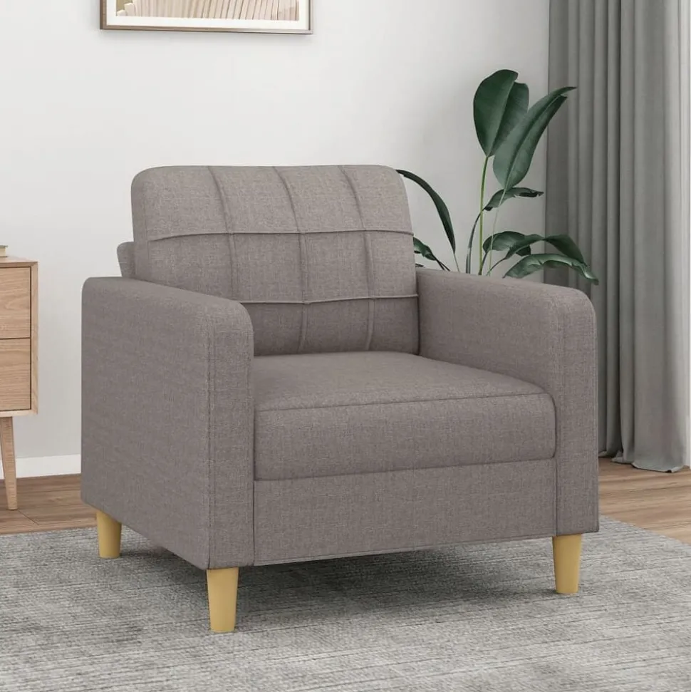 vidaXL Fauteuil 60 cm stof taupe