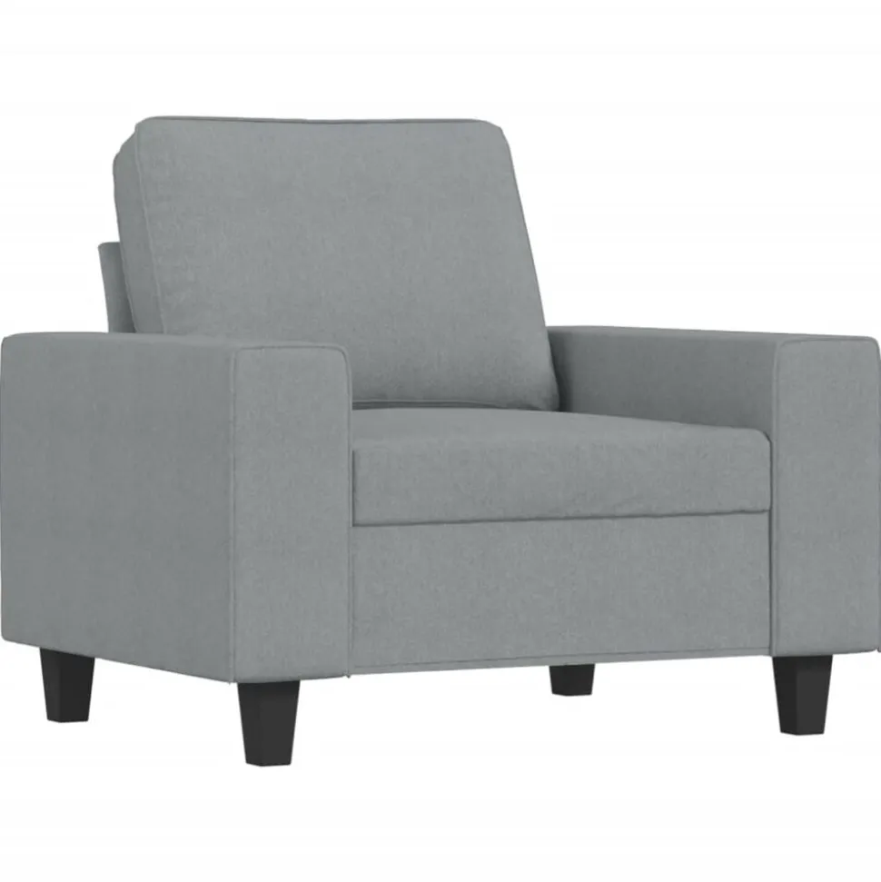 vidaXL Fauteuil 60 cm stof lichtgrijs