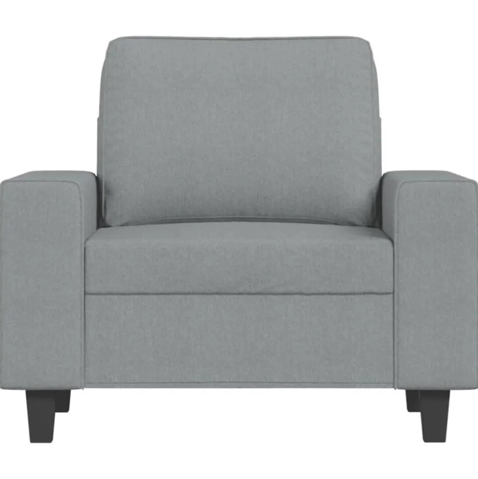 vidaXL Fauteuil 60 cm stof lichtgrijs