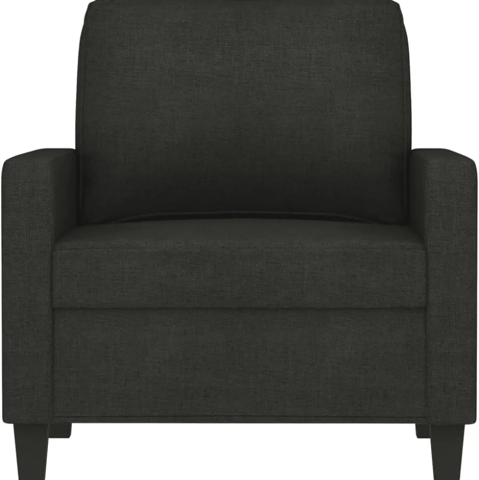 vidaXL Fauteuil 60 cm stof zwart