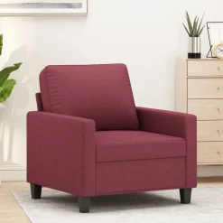 vidaXL Fauteuil 60 cm stof wijnrood