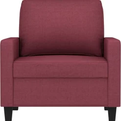 vidaXL Fauteuil 60 cm stof wijnrood
