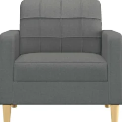 vidaXL Fauteuil 60 cm stof donkergrijs