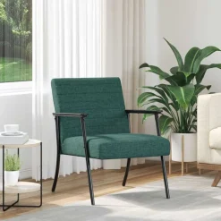 vidaXL Fauteuil Donkergroen 59 x 75 x 78 cm Stof