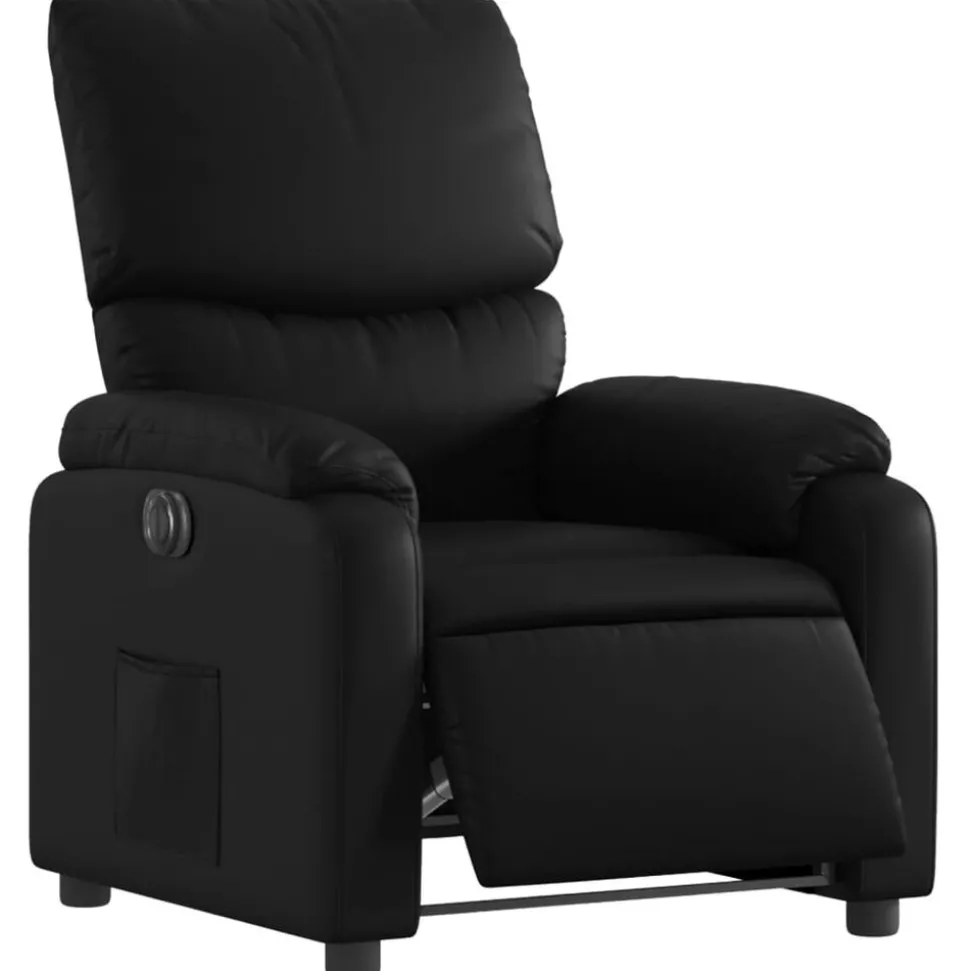 vidaXL Fauteuil elektrisch verstelbaar kunstleer zwart