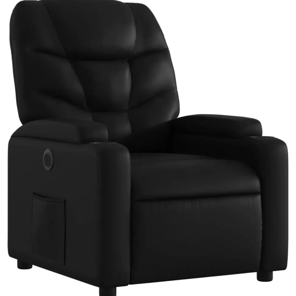 vidaXL Fauteuil elektrisch verstelbaar kunstleer zwart