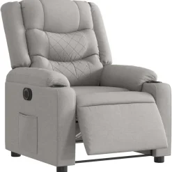 vidaXL Fauteuil elektrisch verstelbaar stof wolk grijs