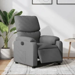 vidaXL Fauteuil elektrisch verstelbaar stof donkergrijs