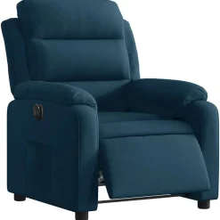 vidaXL Fauteuil elektrisch verstelbaar fluweel blauw
