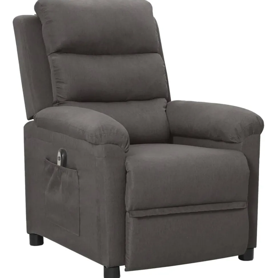 vidaXL Fauteuil elektrisch verstelbaar stof donkergrijs