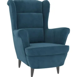 vidaXL Fauteuil fluweel blauw