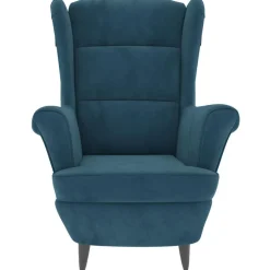 vidaXL Fauteuil fluweel blauw