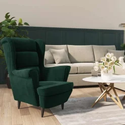 vidaXL Fauteuil fluweel donkergroen