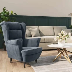 vidaXL Fauteuil fluweel donkergrijs