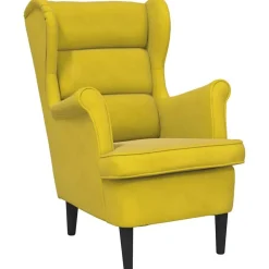 vidaXL Fauteuil fluweel mosterdgeel