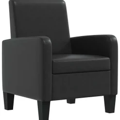 vidaXL Fauteuil kunstleer zwart
