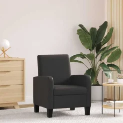 vidaXL Fauteuil kunstleer zwart