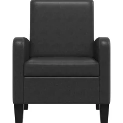 vidaXL Fauteuil kunstleer zwart