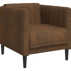 vidaXL Fauteuil kunstsuède bruin