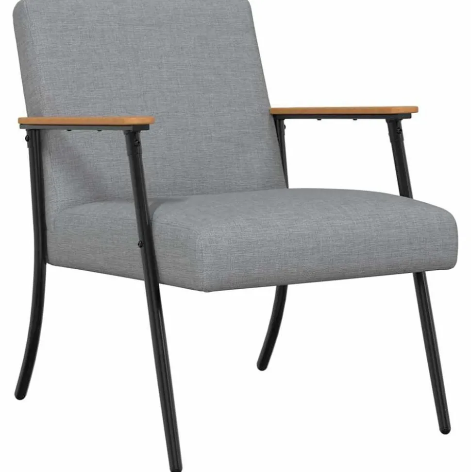 vidaXL Fauteuil Lichtgrijs Stof