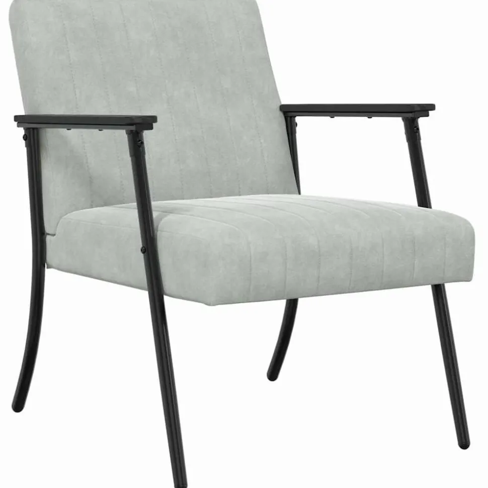 vidaXL Fauteuil Lichtgrijs 59 x 75 x 78 cm Fluweel