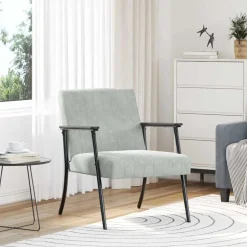 vidaXL Fauteuil Lichtgrijs 59 x 75 x 78 cm Fluweel