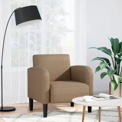 vidaXL Fauteuil met armleuningen Cappuccino 54 cm kunstleer