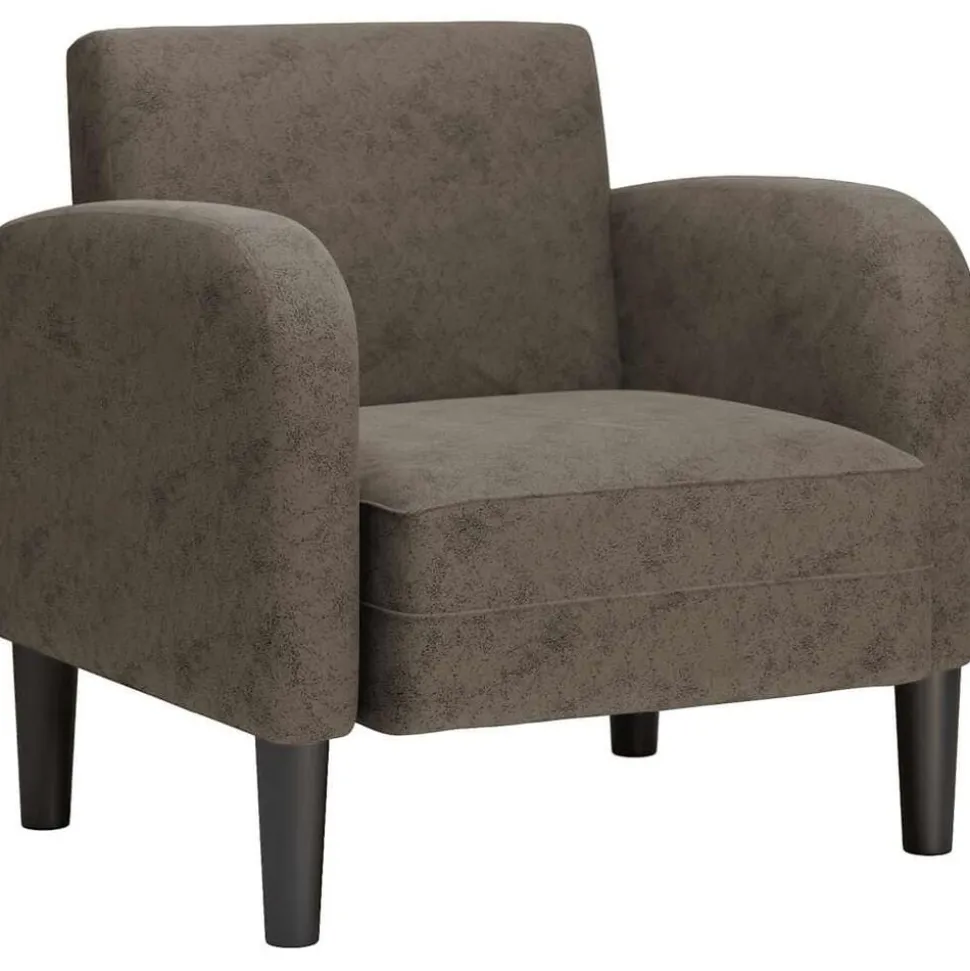 vidaXL Fauteuil met armleuningen 54 cm kunstleer donkergrijs